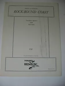 Wesley La Violette Rock-Bound Coast Trombone Quartet with Full Score Sheet Music - Picture 1 of 4