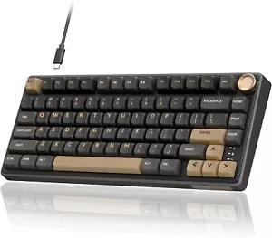RK ROYAL KLUDGE R75 Wired Gaming Keyboard, 75%, Hot Swappable, Silver Switch - Picture 1 of 8