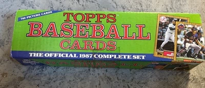 Conjunto completo oficial de beisebol 1987 Topps caixa lacrada de fábrica 792 cartões perfeito estado - Imagem 1 de 3