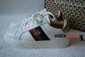 KURT GEIGER BRIXTON EVIL CRYSTAL EYE CUPSOLE WHITE 100% LEATHER SNEAKER UVP159€ - Bild 1 von 9