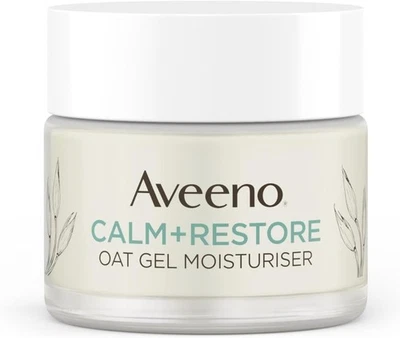 Aveeno Face Calm+Restore Oat Gel Moisturiser (1x 50ml), Face Moisturiser