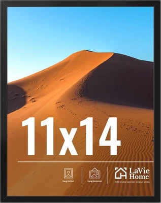 Lavie Home 11X14相框适用于墙面展示,11 x 14 黑色相框 wit — 第 1/4 张图片