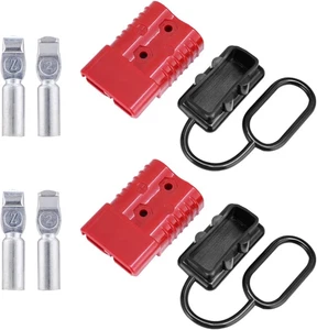 175A Quick Connect Battery Cable Plug for Winch & Trailer - 2Pcs Red - Picture 1 of 12