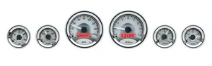 Dakota Digital Universal 6 Round Analog Gauge Instrument System Kit VHX-1060-S-R - Picture 1 of 5