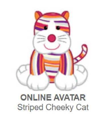 Webkinz Classic Striped Cheeky Cat *Code Only* (~messaged~) - Image 1 of 3