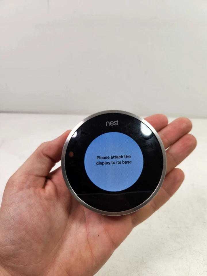 Google Nest 2nd Gen Learning Smart WiFi Thermostat Stainless Steel, Model 02A - Image 1 of 2