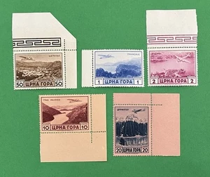 MONTENEGRO 1943 IL SERTO DELLA MONTAGNA SERIETTA P.A. 5 NEW MNH VALUES** - Picture 1 of 2