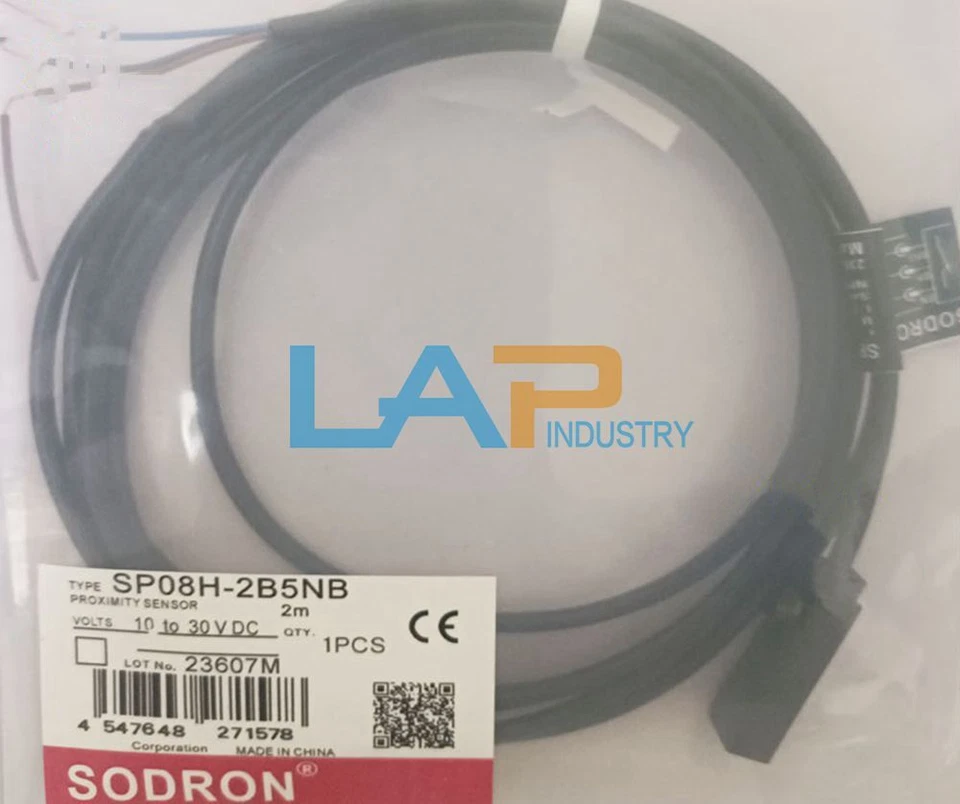 1Pcs New Inductive Proximity Switch Sensor SP08H-2B5NB SP08H2B5NB 2m 10-30VDC - Image 1 of 4