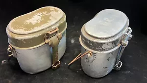 2x Alu Eßgeschirr Dose Uniform Ausrüstung Gebraucht Militär 1-2WK Deutschland - Bild 1 von 5