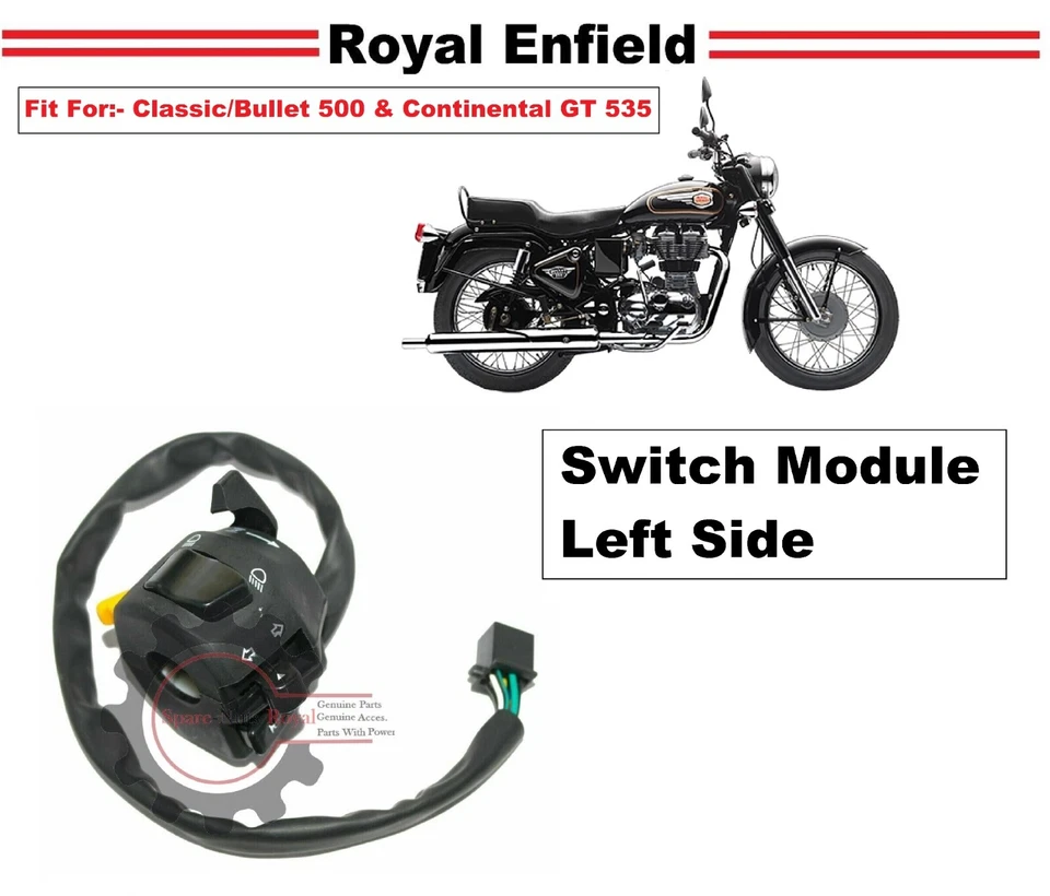 Royal Enfield LH "Switch Module" pour Classic, Bullet 500 & Continental GT 535 - Photo 1/4