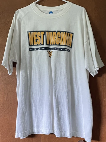 Two (2) West Virginia Mountaineers Adult XL T-Shirts Cover