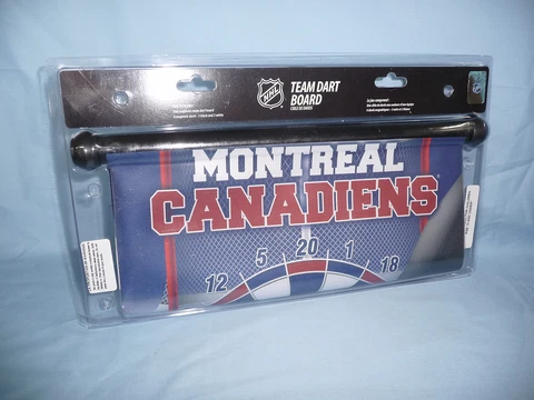 MONTREAL CANADIENS  Team Dart Board Set + MAGNETIC DARTS  by Rico  NIP Cover