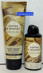Bath & Body Works Coffee & Whiskey for Men Body Cream & Body Spray Gift Set - Picture 1 of 2
