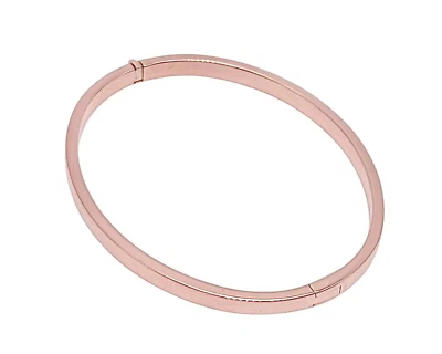 18K Roségold Armreif poliert•Italienischer Goldarmreif•Handgefertigtes Armband - Bild 1 von 4