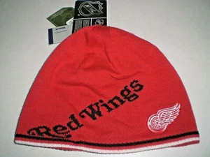 CAPPELLO DETROIT RED WINGS NHL REEBOK CENTER ROSSO GHIACCIO NERO MAGLIA REVERSIBILE NUOVO CON ETICHETTE - Foto 1 di 6