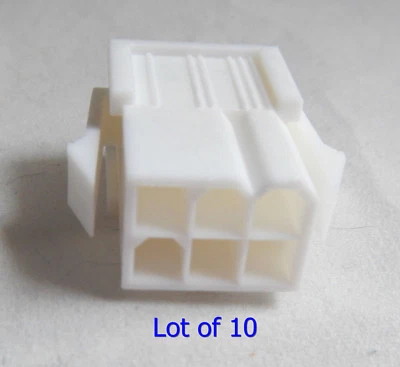 (10) Mouser conector Molex 39-01-2066 carcasa de enchufe 6 posiciones 4,2 mm Mini-Fit Jr Foto 1 de 4