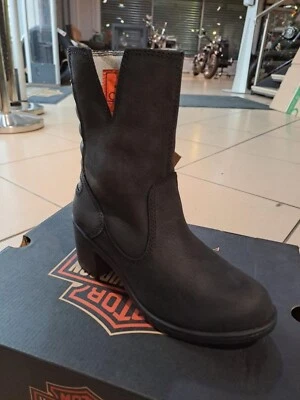 D86167 BOTAS NEGRAS IMPERMEABLES PARA MUJER HARLEY DAVIDSON FXRG-6 CE UK4 US6 EU37 Foto 1 de 4