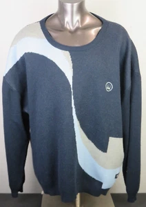 Maglione girocollo vintage Damani Dada blu taglia 5XL lana arcrilica hiphop street - Foto 1 di 10