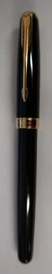 Pluma Estilográfica Parker Sonnet Negra y Dorada Estilo Antiguo Mediana Pt. #1743580 nuevo en caja Foto 1 de 4