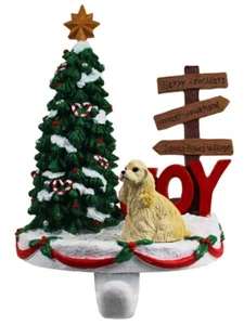 Cocker Spaniel Stocking Holder Hanger Blonde - Picture 1 of 1