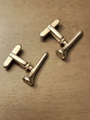 Gemelos para camiseta de golf de plata esterlina 925 HICKOK EE. UU. Foto 1 de 2