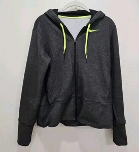 Nike Womens Small Long Sleeve Dri Fit Heavyweight Sweatshirt Jacket Short Hooded - Picture 1 of 10