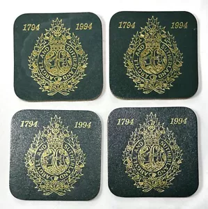 Set of 4 Argyll and Sutherland Highlanders Badge Coasters Bicentennial 1774-1974 - Picture 1 of 3