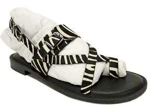 Patricia Nash Women's Fidella Sandals Toe Ring Design BLK/WHT Zebra Size 7.5 M - Picture 1 of 7