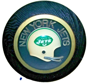 NFL NEW YORK JETS VINTAGE ALTES LOGO FOOTBALL HELM PLAKETTE - 14" - Bild 1 von 2