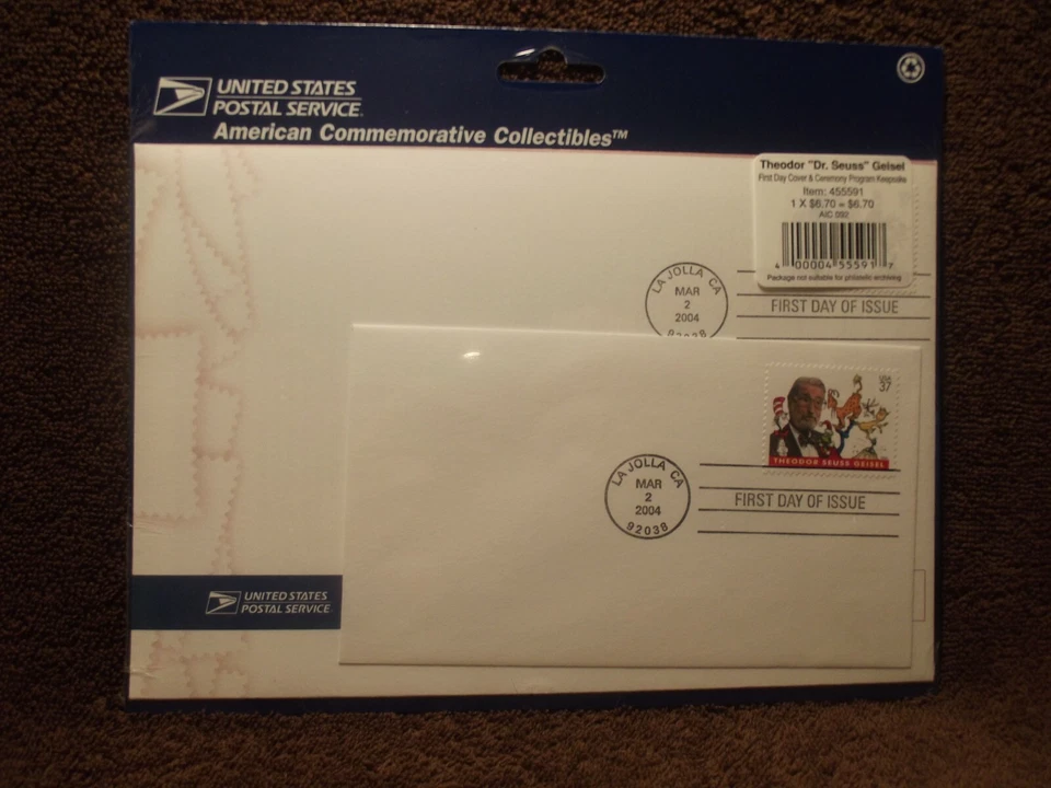 Theodore "Dr. Seuss Geisel" First Day Cover & Ceremony Program Scott 3835 - Image 1 of 3