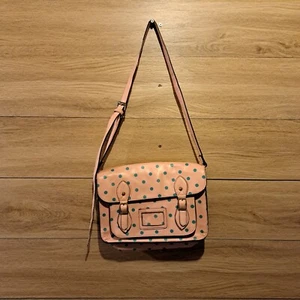 LYDC Satchel Bag Light Pink Blue Dots Messenger Bag - Picture 1 of 12