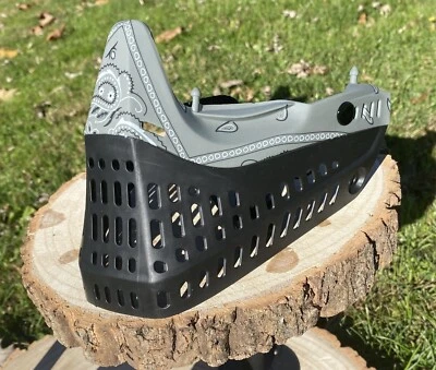 JT PAINTBALL NEW JT Proflex Gray Bandana Bottom W Chinstrap Paintball Mask Goggle Black White