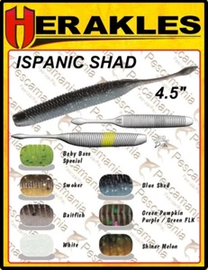 Artificiale spinning Herakles ISPANIC SHAD 4.5" creatura salata scent soft bait - Picture 1 of 25