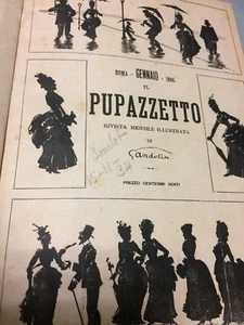 IL PUPAZZETTO GANDOLIN  ILLUSTRATO 7 RIVISTE  IL PUPAZZETTO SPAGNOLO RAMBLA 1886 - Picture 1 of 8