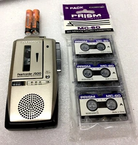 Olympus J500 Microcassette Voice Recorder -Tape/Batteries + 90 Days Warranty! - Picture 1 of 6