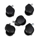 2X(5 x Replacement Office Computer Chair Stem Swivel Casters Wheels Black Q1O1)