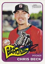 CHRIS BECK BIRMINGHAM BARONS SIGNED 2014 CARD CHICAGO WHITE SOX NEW YORK METS