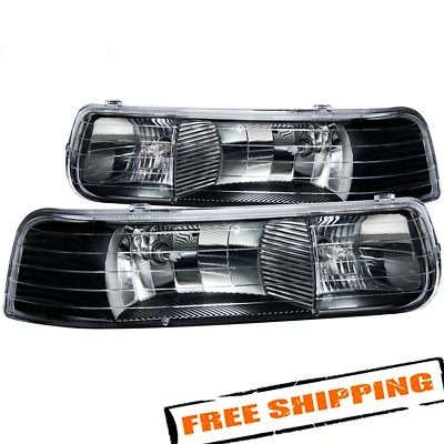 Anzo 111155 Black Euro Headlights for 1999-2002 Chevy Silverado 1500 - Image 1 of 3