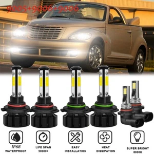 For 01-05 Chrysler PT Cruiser 6000K LED Headlight High Low Beam Fog Light Bulbs - Picture 1 of 13