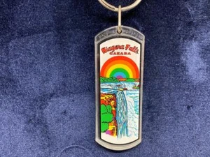 Vintage Souvenir Keyring NIAGARA FALLS Keychain RAINBOW Ancien Porte-Clé ONTARIO - Picture 1 of 4