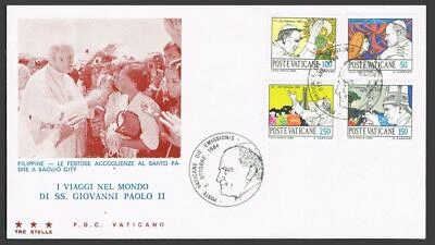 Vatican 737-748,3 FDC.Michel 852-863. Papal Journeys 1984-1985. - Image 1 of 3