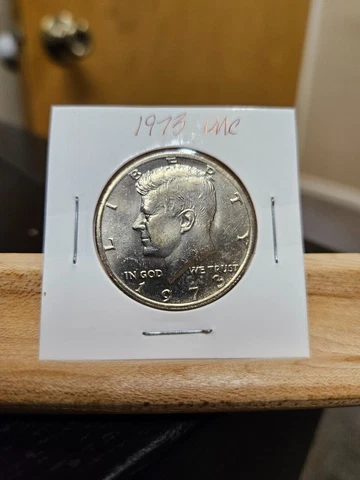 1973 P Uncirculated Kennedy 50c Half Dollar Actual Coin Pictured Cover