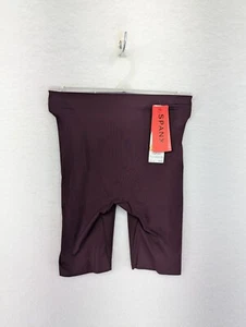 SPANX ThinStincts Mid Thigh Slimmer Firm Control Fine Wine Shorts NEW Womens XS - Picture 1 of 7