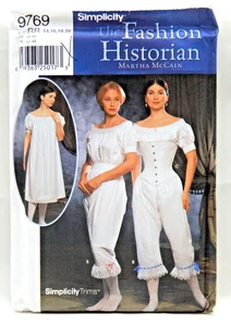 Simplicity 9769 Misses Civil War Undergarments Pattern - Szs 14-20 - UNCUT - Picture 1 of 2