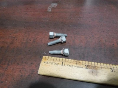 Set of 3 1965-1966 Chevy Wiper motor mounting bolts - Cleaned/Glass beaded - Image 1 of 3