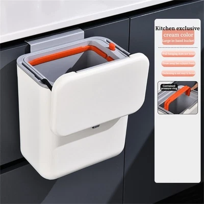 Under Sink Compost Bin 9L Large Capacity Hanging Trash Can Efficient Waste Bin - Image 1 of 4