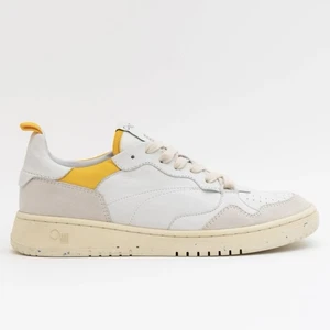 Oncept MENS Phoenix Courtside Leather Casual Sneakers White Yellow Size 9 - Picture 1 of 7