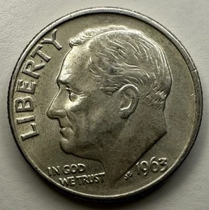1963 D Roosevelt Dime T14 - Picture 1 of 2