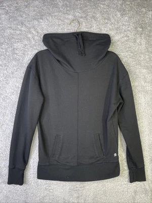 Sudadera pulóver Energy Zone para mujer pequeña negra cuello embudo agujeros para los pulgares Foto 1 de 4