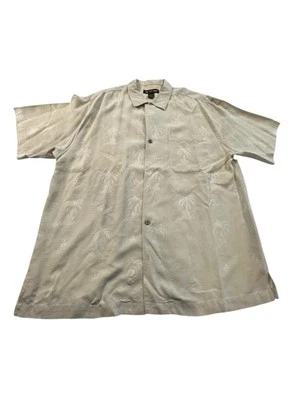 SUN MODA Shirt Men’s Large Resort Wear Palm Leaves Hawaiian Aloha Tiki Camp EUC - Image 1 of 4